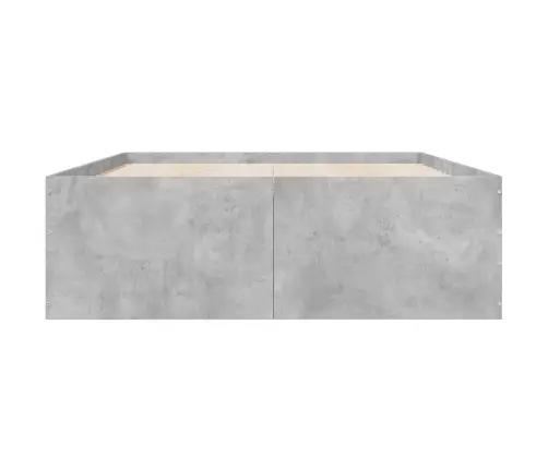 Voodiraam, Betoonhall, 135 X 190 cm Tehispuit