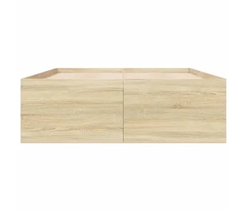 Gultas Rāmis, Ozolkoka Krāsā, 120X190 Cm, Inženierijas Koks Vidaxl