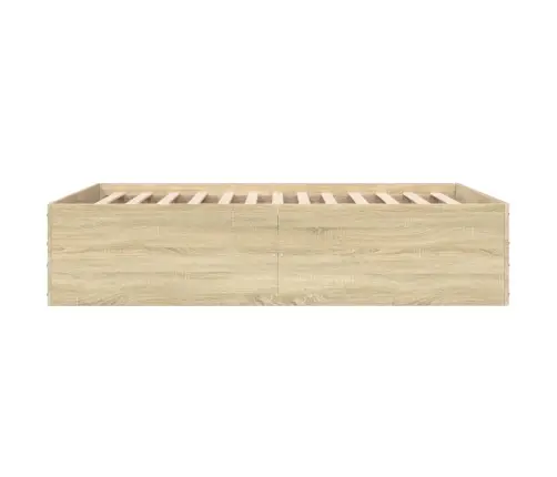 Gultas Rāmis, Ozolkoka Krāsā, 120X190 Cm, Inženierijas Koks Vidaxl