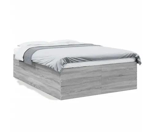 Gultas Rāmis, Pelēka Ozolkoka, 120X190 Cm, Inženierijas Koks Vidaxl