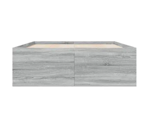 Gultas Rāmis, Pelēka Ozolkoka, 120X190 Cm, Inženierijas Koks Vidaxl