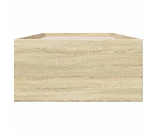 Gultas Rāmis, Ozolkoka Krāsā, 100X200 Cm, Inženierijas Koks Vidaxl