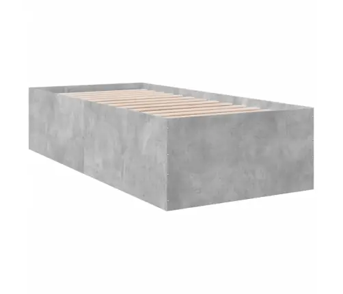 Gultas Rāmis, Betona Pelēks, 100X200 Cm, Inženierijas Koks Vidaxl