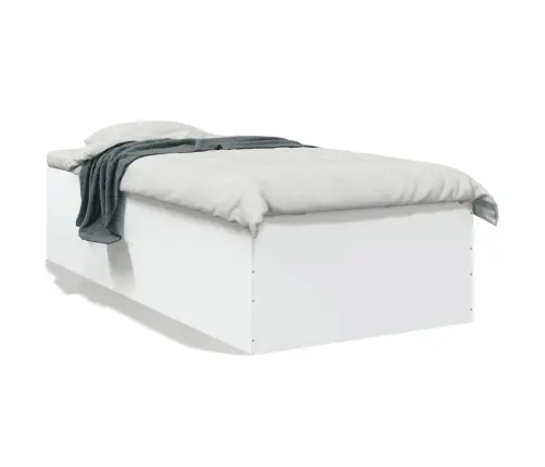 Gultas Rāmis, Balts, 90X200 Cm, Inženierijas Koks Vidaxl