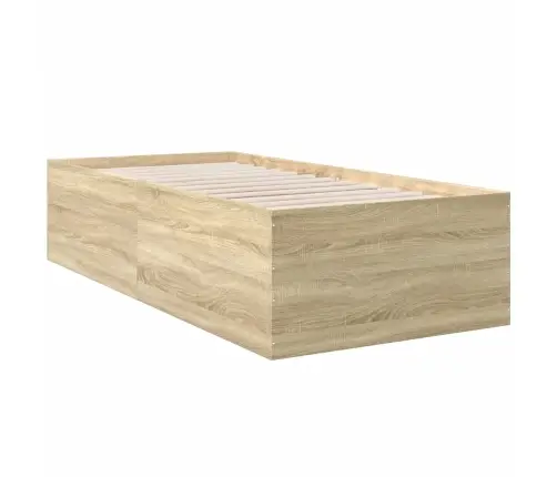 Gultas Rāmis, Ozolkoka Krāsā, 90X200 Cm, Inženierijas Koks Vidaxl