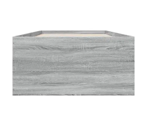 Gultas Rāmis, Pelēka Ozolkoka, 90X200 Cm, Inženierijas Koks Vidaxl