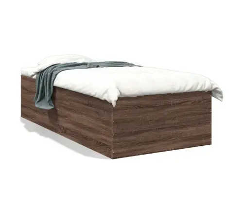 Voodiraam, Pruun Tamm, 90X190 cm Tehispuit