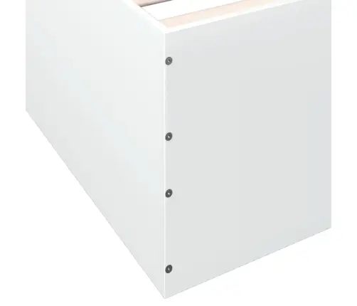 Voodiraam, Valge, 90X190 cm Tehispuit