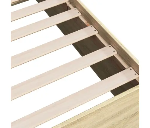 Lovos Rėmas, Sonoma Ąžuolo Spalvos, 200X200cm Apdirbta Mediena