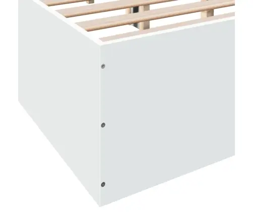 Gultas Rāmis, Balts, 150X200 Cm, Inženierijas Koks Vidaxl