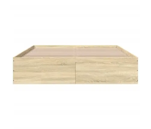 Voodiraam, Sonoma Tamm, 150X200 cm Tehispuit