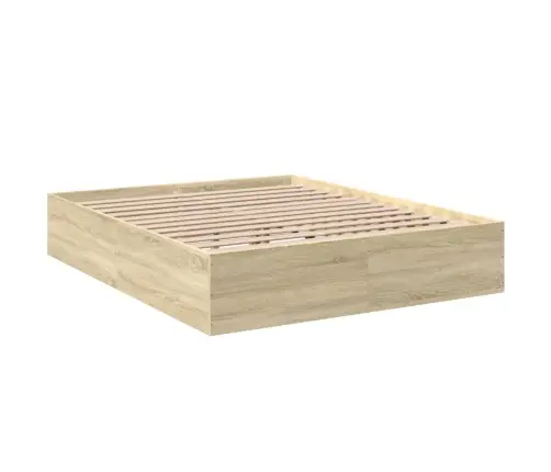 Voodiraam, Sonoma Tamm, 150X200 cm Tehispuit