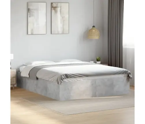 Voodiraam, Betoonhall, 150 X 200 cm Tehispuit