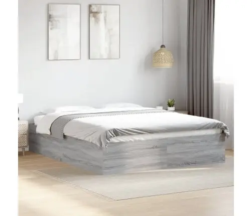 Gultas Rāmis, Pelēka Ozolkoka, 150X200 Cm, Inženierijas Koks Vidaxl