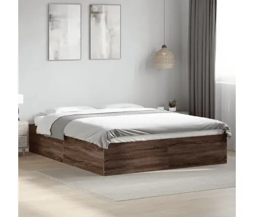 Lovos Rėmas, Rudos Ąžuolo Spalvos, 150X200cm Apdirbta Mediena