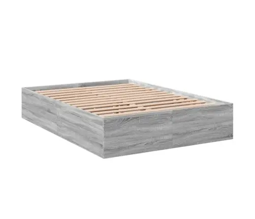 Gultas Rāmis, Pelēka Ozolkoka, 140X200 Cm, Inženierijas Koks Vidaxl