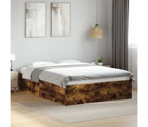 Gultas Rāmis, Ozolkoka Krāsā, 120X200 Cm, Inženierijas Koks Vidaxl