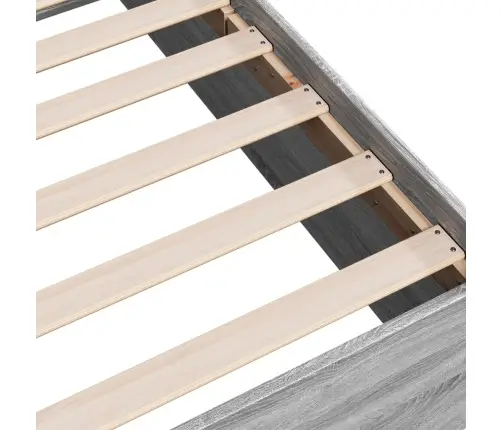 Gultas Rāmis, Pelēka Ozolkoka, 120X200 Cm, Inženierijas Koks Vidaxl