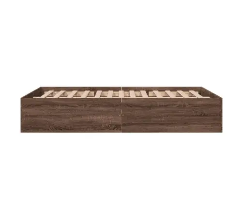 Voodiraam, Pruun Tamm, 135 X 190 cm Tehispuit