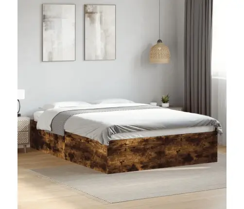 Voodiraam, Suitsutatud Tamm, 120 X 190 cm Tehispuit