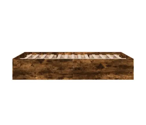 Voodiraam, Suitsutatud Tamm, 120 X 190 cm Tehispuit