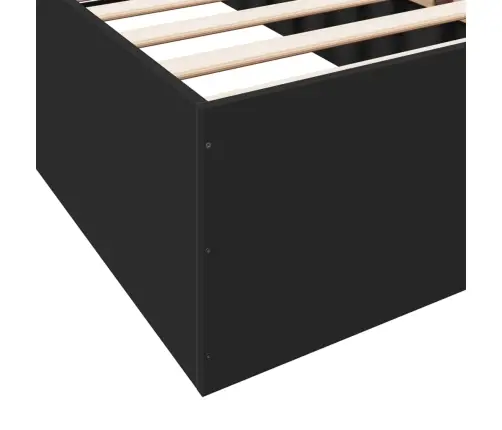 Lovos Rėmas, Juodos Spalvos, 100X200cm Apdirbta Mediena