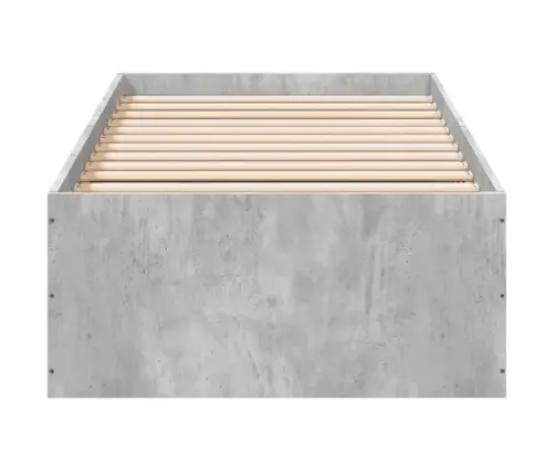 Gultas Rāmis, Betona Pelēks, 100X200 Cm, Inženierijas Koks Vidaxl