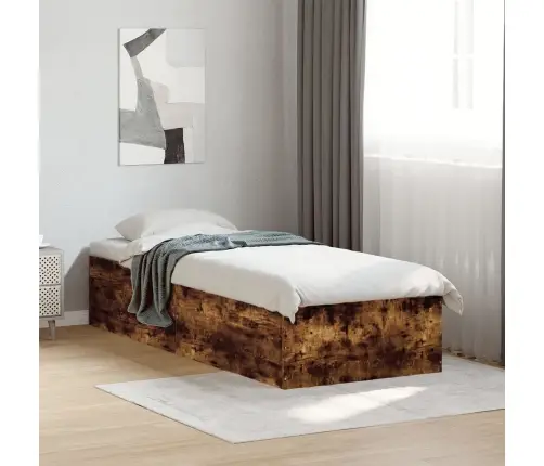 Voodiraam, Suitsutatud Tamm, 100 X 200 cm Tehispuit