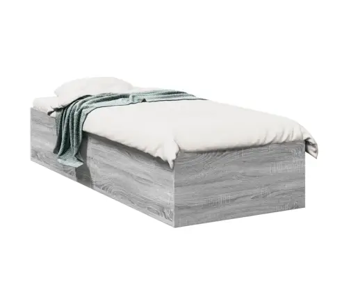 Gultas Rāmis, Pelēka Ozolkoka, 100X200 Cm, Inženierijas Koks Vidaxl