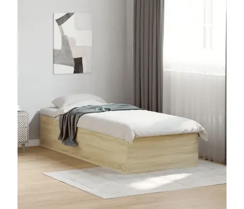 Voodiraam, Sonoma Tamm, 90X190 cm Tehispuit