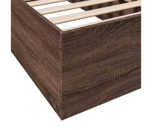 Gultas Rāmis, Ozolkoka Krāsā, 90X190 Cm, Inženierijas Koks Vidaxl