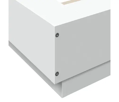 Gultas Rāmis Ar Led, Balts, 160X200 Cm, Inženierijas Koks Vidaxl