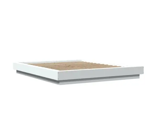 Lovos Rėmas Su Led, Baltas, 150X200cm Apdirbta Mediena