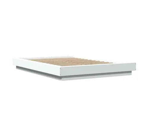 Lovos Rėmas Su Led, Baltas, 135X190cm Apdirbta Mediena
