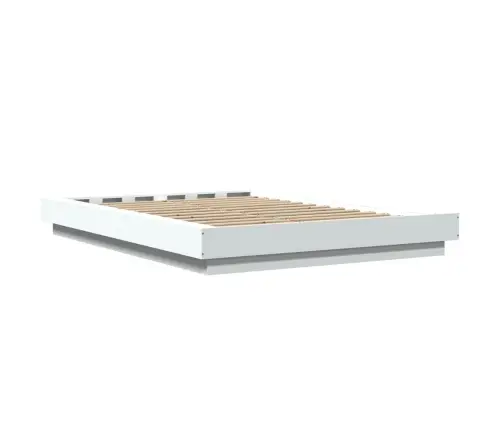 Lovos Rėmas Su Led, Baltas, 135X190cm Apdirbta Mediena