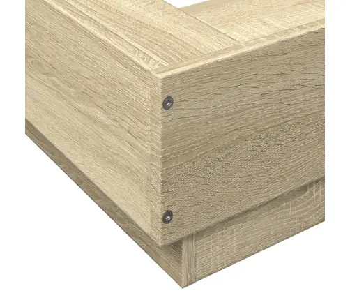 Gultas Rāmis Ar Led, Ozola, 120X190 Cm, Inženierijas Koks Vidaxl