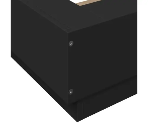 Lovos Rėmas Su Led, Juodas, 75X190cm Apdirbta Mediena