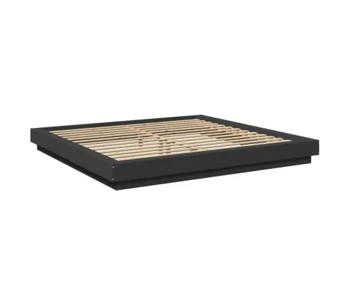 Gultas Rāmis, 200X200 Cm, Inženierijas Koks, Melns Vidaxl