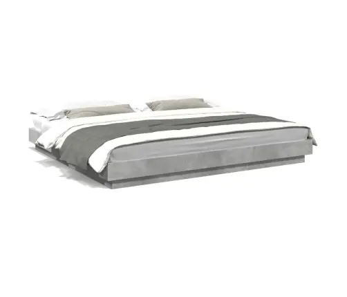 Lovos Rėmas, Betono Pilkos Spalvos, 200X200cm Apdirbta Mediena