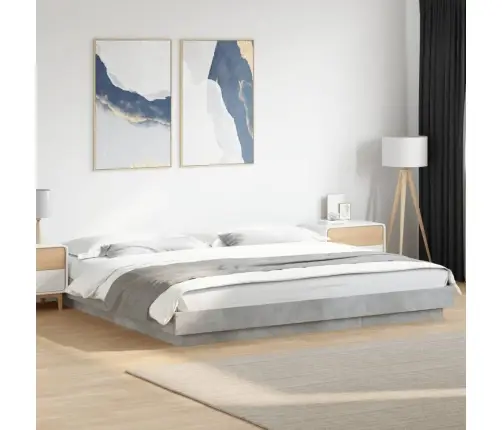 Lovos Rėmas, Betono Pilkos Spalvos, 180X200cm Apdirbta Mediena