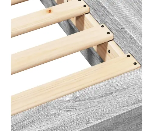 Gultas Rāmis, 180X200 Cm, Inženierijas Koks, Pelēks Vidaxl