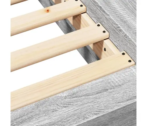 Gultas Rāmis, Pelēka Ozolkoka, 160X200 Cm, Inženierijas Koks Vidaxl