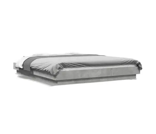 Voodiraam, Betoonhall, 150 X 200 cm Tehispuit