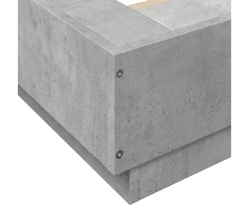 Voodiraam, Betoonhall, 140 X 200 cm Tehispuit