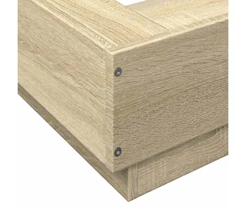 Lovos Rėmas, Sonoma Ąžuolo Spalvos, 100X200cm Apdirbta Mediena