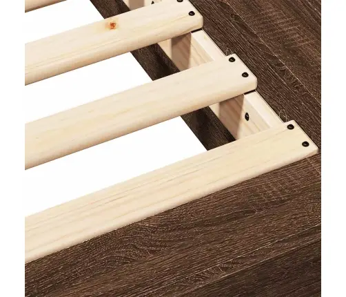 Voodiraam, Pruun Tamm, 100 X 200 cm Tehispuit