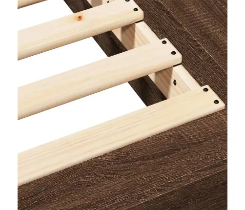 Voodiraam, Pruun Tamm, 90 X 200 cm Tehispuit