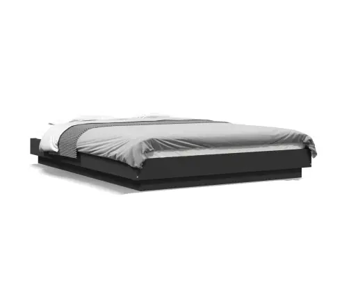 Gultas Rāmis, Melns, 120X190 Cm, Inženierijas Koks Vidaxl