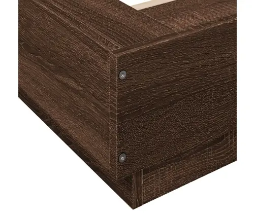 Voodiraam, Pruun Tamm, 75X190 cm Tehispuit