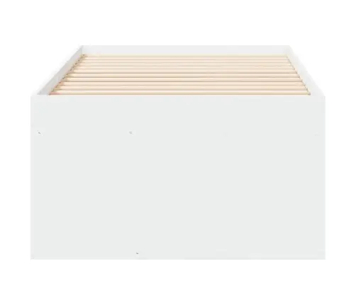 Gulta Ar Atvilktnēm, Bez Matrača, Balta, 100X200 Cm Vidaxl